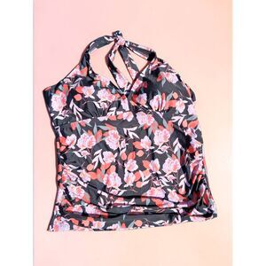 MEET CURVE NWT Plus Size 2XL Floral Halter Tankini Top- Swimwear, Summer